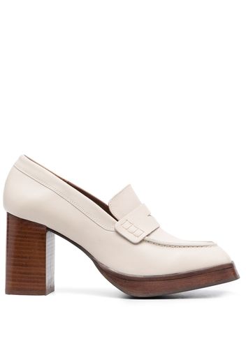 ALOHAS Busy 85mm leather pumps - Nude