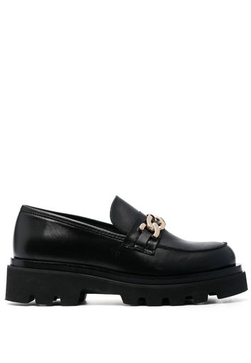 ALOHAS chain-link leather loafers - Schwarz