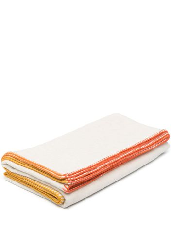 alonpi cashmere contrast-stitching blanket - Nude