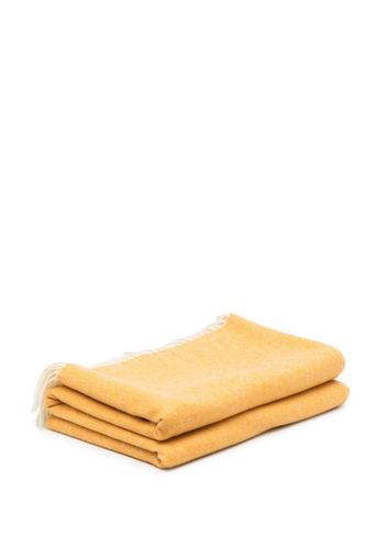 alonpi cashmere contrast-stitching blanket - Gelb