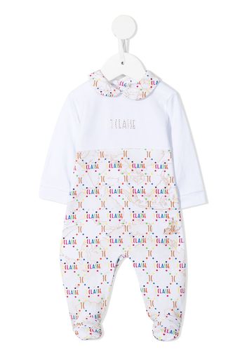Alviero Martini Kids Pyjama mit Landkarten-Print - Weiß