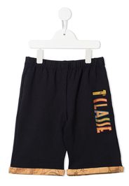 Alviero Martini Kids 1st Class Shorts mit Kontrastsaum - Blau