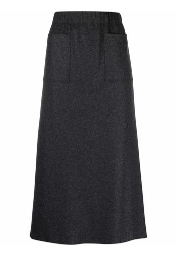 Alysi straight-hem knit midi skirt - Grau