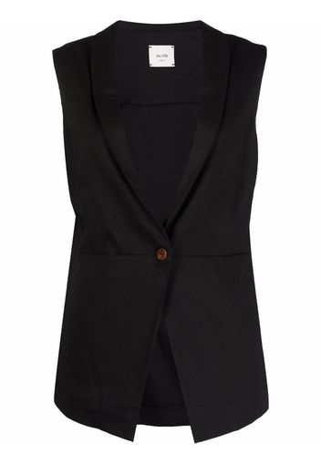 Alysi Lino stretch gilet - Schwarz