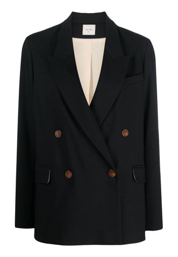 Alysi double-breasted peaked-lapels blazer - Schwarz