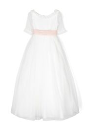 AMAYA embroidered tulle gown - Weiß