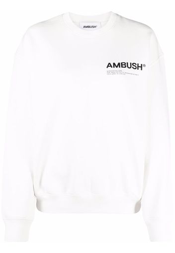 AMBUSH Sweatshirt mit Logo-Print - Weiß