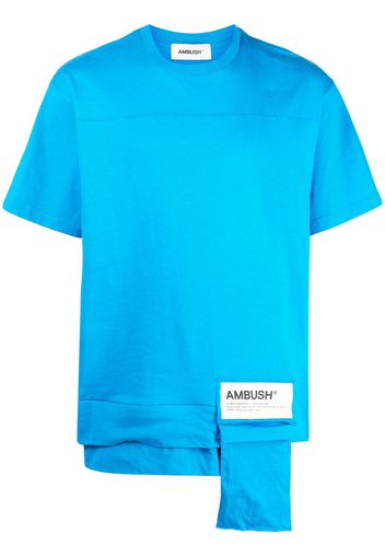 AMBUSH WAIST POCKET T-SHIRT DEEP WATER WHITE AS - Blau