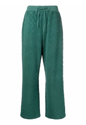 AMBUSH monogram jacquard knitted trousers - Grün