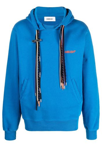 AMBUSH multicord-drawstring cotton hoodie - Blau
