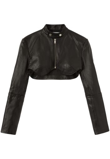 AMBUSH leather bolero jacket - Schwarz