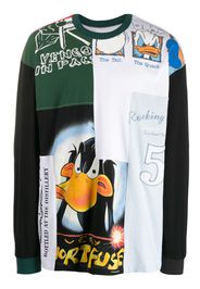 Amen Patchwork-Pullover - Grün