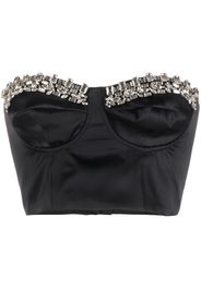 Amen crystal-embellished bustier top - Schwarz