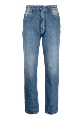 AMI Paris Gerade High-Waist-Jeans - Blau