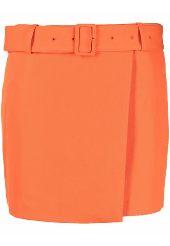 AMI Paris High-Waist-Minirock mit Gürtel - Orange