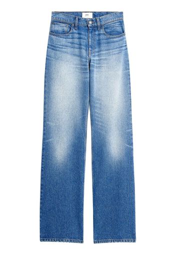 AMI Paris Halbhohe Boyfriend-Jeans - Blau