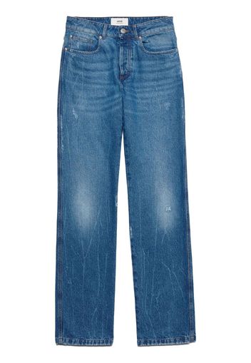 AMI Paris Tief sitzende Straight-Leg-Jeans - Blau