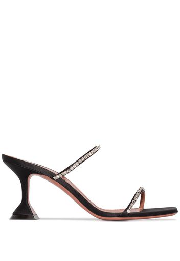 Amina Muaddi Gilda Mules 70mm - Schwarz