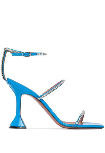 Amina Muaddi AMINA GILDA SANDAL 95 HH SNDL CL HL PTNT - Blau