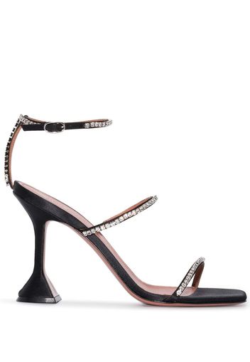 Amina Muaddi Gilda rhinestone-embellished 95mm sandals - Schwarz