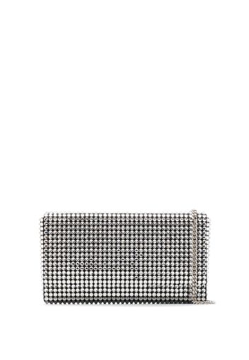 Amina Muaddi Paloma crystal-embellshed clutch - Nude