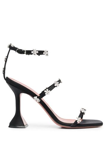 Amina Muaddi Lily Sandalen 11cm - Schwarz