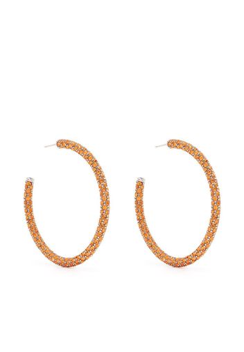 AMINA MUADDI Cameron Large hoop earrings - Orange