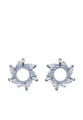 Amina Muaddi round crystal stud earrings - Blau