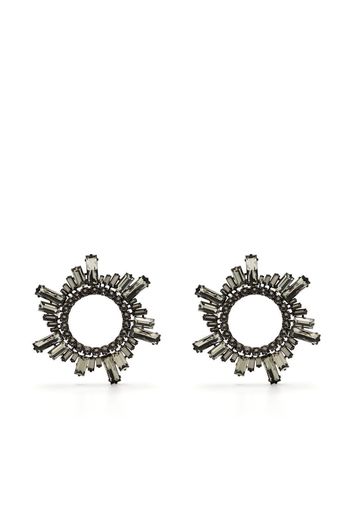 Amina Muaddi Begum crystal earrings - Schwarz