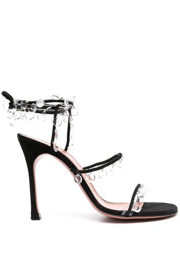 Amina Muaddi Tina 115mm lace-up sandals - Schwarz