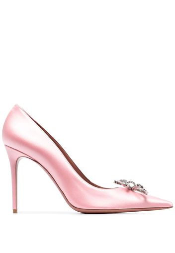 Amina Muaddi Rosie 95mm crystal-embellished pointed pumps - Rosa