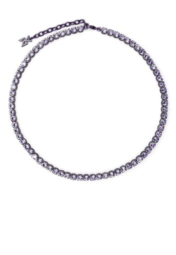 Amina Muaddi crystal tennis necklace - Violett