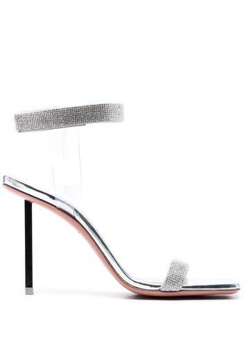 Amina Muaddi Rih 110mm crystal-embellished sandals - Silber