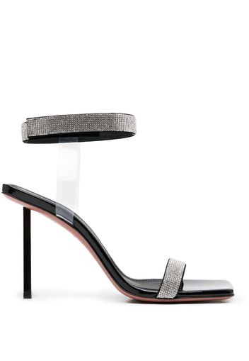 Amina Muaddi Rih 95mm crystal-embellished sandals - Silber