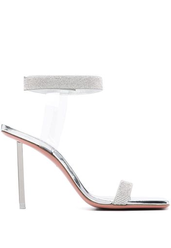 Amina Muaddi Rih 110mm crystal-embellished sandals - Silber