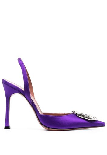 Amina Muaddi Camelia Slingback-Pumps 105mm - Violett