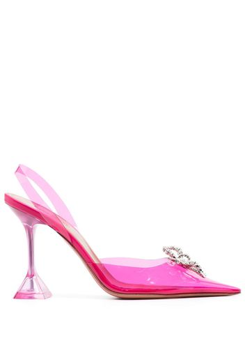 Amina Muaddi Rosie crystal-embellished 105mm pumps - Rosa