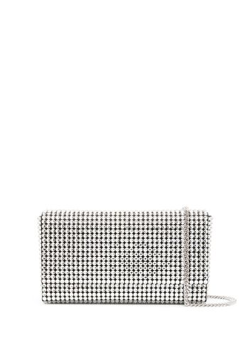 Amina Muaddi mini Paloma crystal-embellished clutch - Schwarz