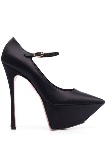 Amina Muaddi pointed 150mm platform pumps - Schwarz