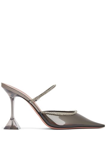 Amina Muaddi Gilda Glass 95mm pumps - Schwarz