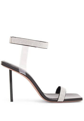 Amina Muaddi Rih 95mm crystal-embellished sandals - Schwarz