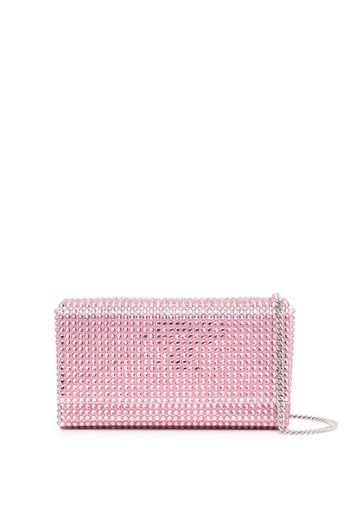 Amina Muaddi mini Paloma crystal-embellished clutch - Rosa