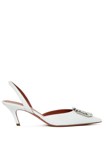 Amina Muaddi Camelia 60mm slingback pumps - Weiß