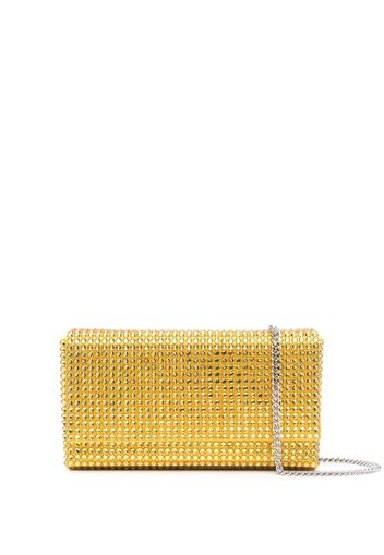 Amina Muaddi mini Paloma crystal-embellished clutch - Gelb