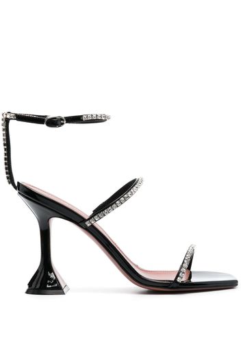 Amina Muaddi Gilda Sandalen mit Kristallen 105mm - Schwarz