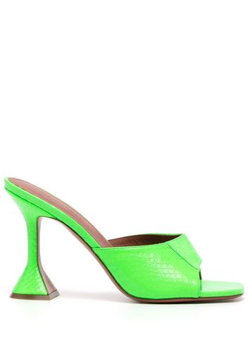 Amina Muaddi calf-leather square-toe mules - Grün