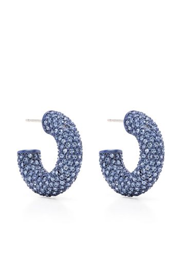 Amina Muaddi Cameron hoop earrings - Blau