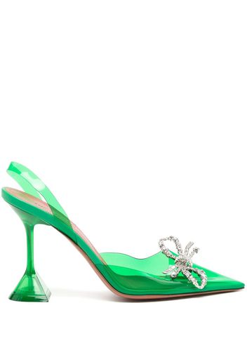 Amina Muaddi Rosie Glass 95mm slingback pumps - Grün