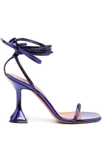 Amina Muaddi Crystal Vita 95mm sandals - Violett