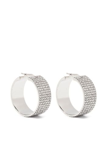 Amina Muaddi crystal-embellished hoop earrings - Silber